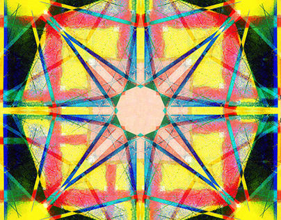 Dessin étoile solaire multicolore