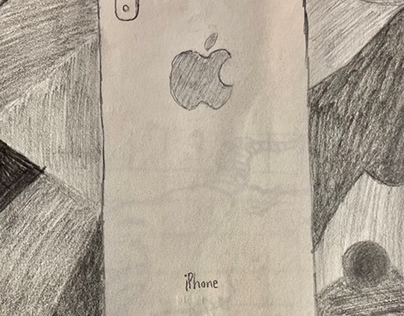 iphone sketch with unique background