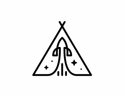 Tent Camp + Rocketship Logo