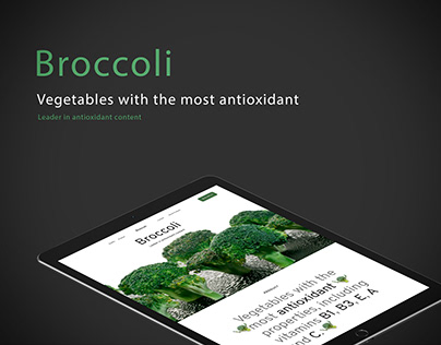 Landing page Broccoli, Healthy food