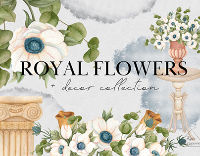 Royal flowers and decor collection