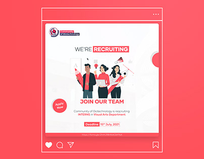 Social Media Designs - Recruitment Poster