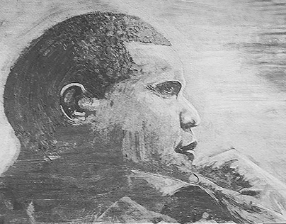 Barack Obama, a charcoal sketch