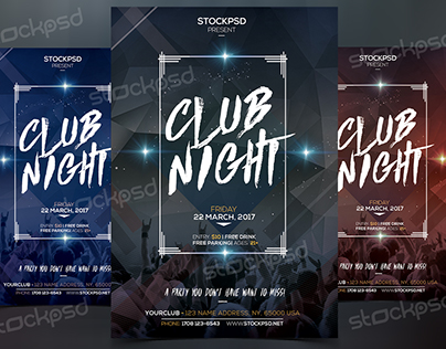 Club Night - Free PSD Flyer Template