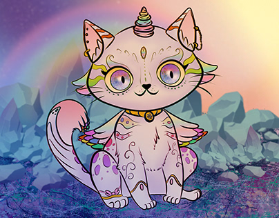 Fairy Rainbow Cat
