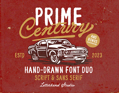 Prime Century - Hand Drawn Font Duo