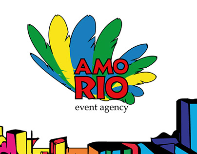 Brand identity for event agency "AMO RIO"