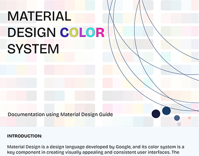 Documentation on Color System using Material Design