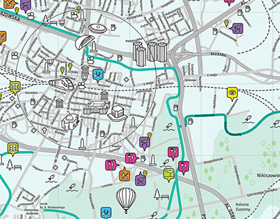 Katowice Cycle Map - visual information system