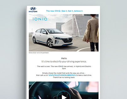 Hyundai Ioniq Email Campaign - HTML Build