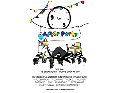 9-5 AFTERPARTY (Music Festival Poster Design)