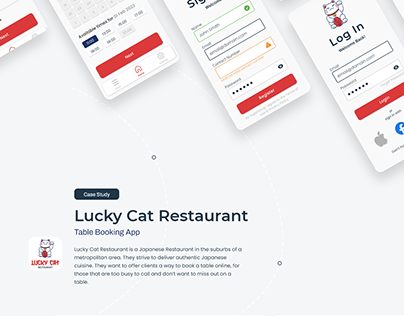 Project thumbnail - Table Booking App Case Study - LuckyCat Restaurant