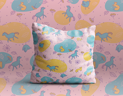 Pink Horses | Pattern Design