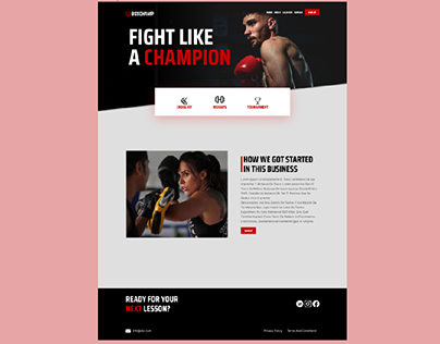 Boxing Promotion Webpage Design | UI Figma
