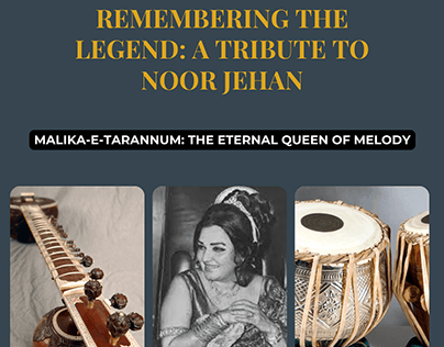 Retro Music Festival Poster of Noor Jehan