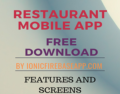 Ionic 3 Restaurant Mobile App Open Source & Download