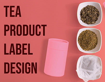 Proposal for diverse tea product label designs.