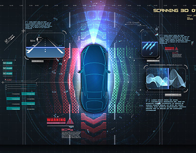 Concept for driver assistance systems. Smart car, HUD,
