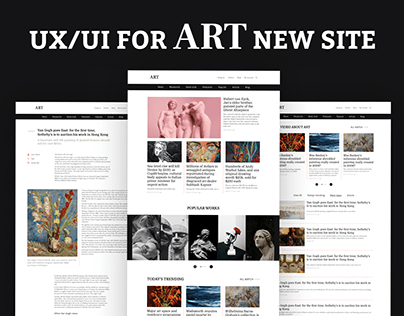 UI/UX FOR ART NEW SITE