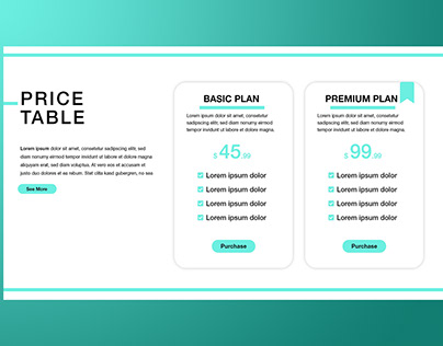 Pricing Table for Download