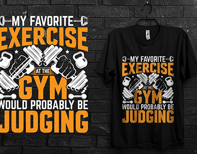 Best vector typography Gym t-shirt design