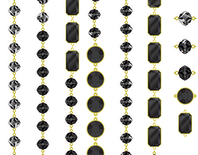 Black and Gold Chanel Necklaces