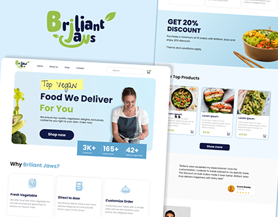 Vegetarian Shop Website Design