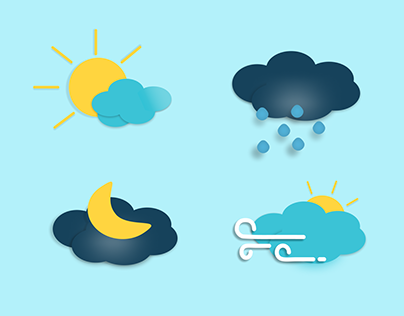 3D Weather icons