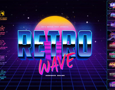 80's Retro Text Effects