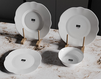 Project thumbnail - 3D scene of Dinner plates