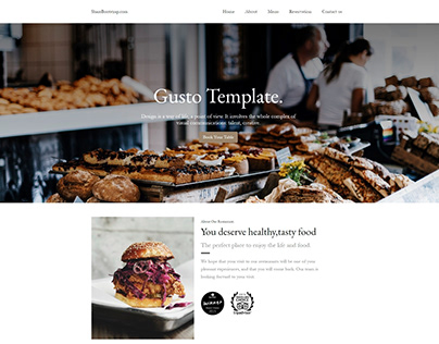Gusto – Free Bootstrap food and restaurant template