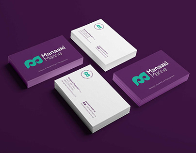 Modern Purple & Green Business Card Design