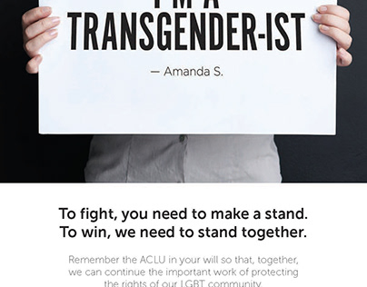 Ad campaign for ACLU to donors.