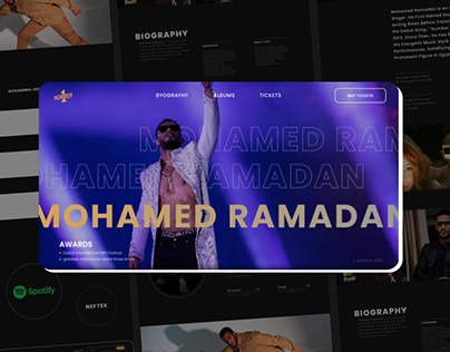 Project thumbnail - Artist Website ( Mohamed Ramadan )