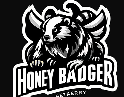 Honey Badger minimalist logo design