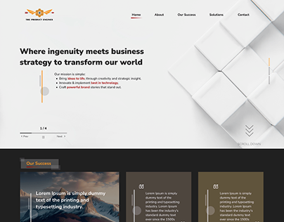 The Product Engines - Startup Company Website Design