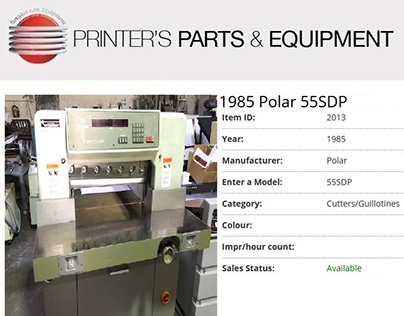 1985 Polar 55SDP by Printers Parts & Equipment