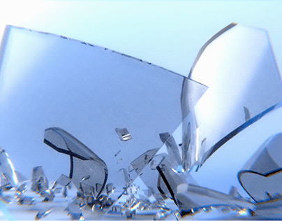 3D render - broken glass