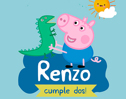 Diseño e invitación Infantil Peppa Pig