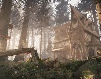 Fantasy house in the forest / UE5