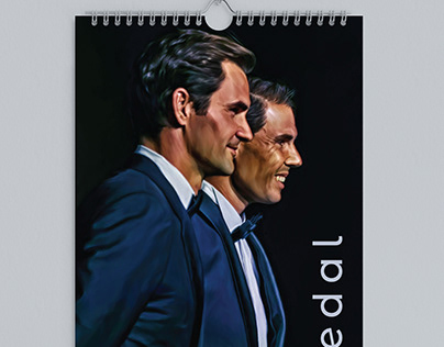 Roger Federer and Rafa Nadal. Calendar 2021.