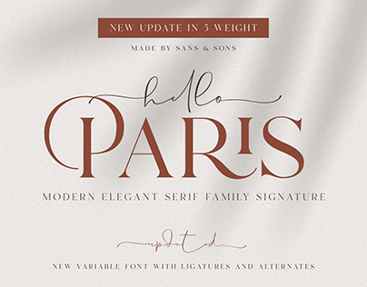 Hello Paris - Modern Elegant Font Duo