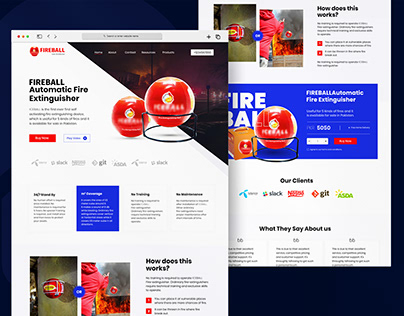 Fire Safety Website Design, Extinguishing products