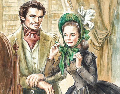 Illustration for the novel "Gone with the Wind"