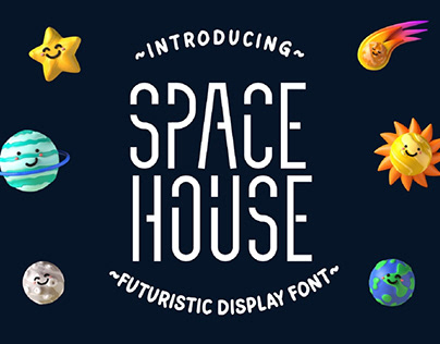 Space House - Futuristic Display Font