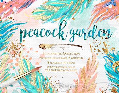Peacock Garden Graphic Collection