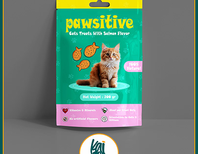 Pet food package design for Pawsitive brand
