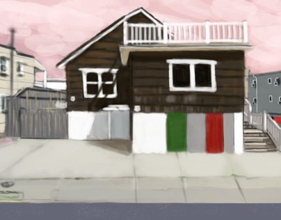 Jersey shore house background