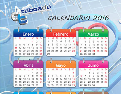 Calendario 2016 Taboada