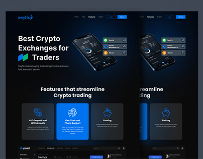 Cryptocurrency Exchange Feature Website Redesign